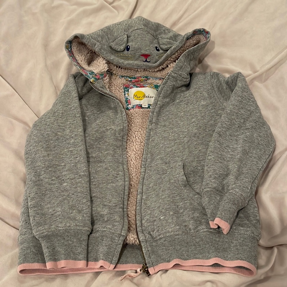 Mini Boden Girls Sherpa Lined Hoodie, 9/10